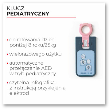Klucz pediatryczny do AED Philips FRx zalety